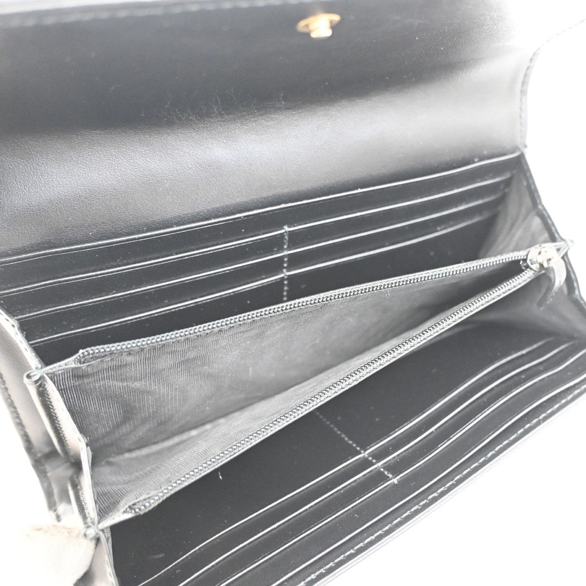 GUCCI Marmont Continental GG  Long Bifold Wallet Leather Black GHW 81TA043