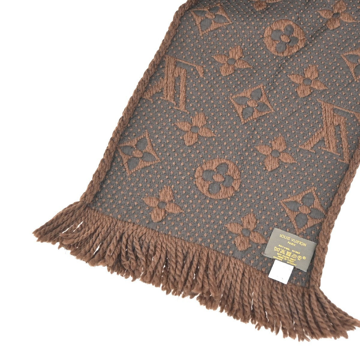 LOUIS VUITTON Echarpe Logomania Scarf muffler wool Brown M72241 35TA583