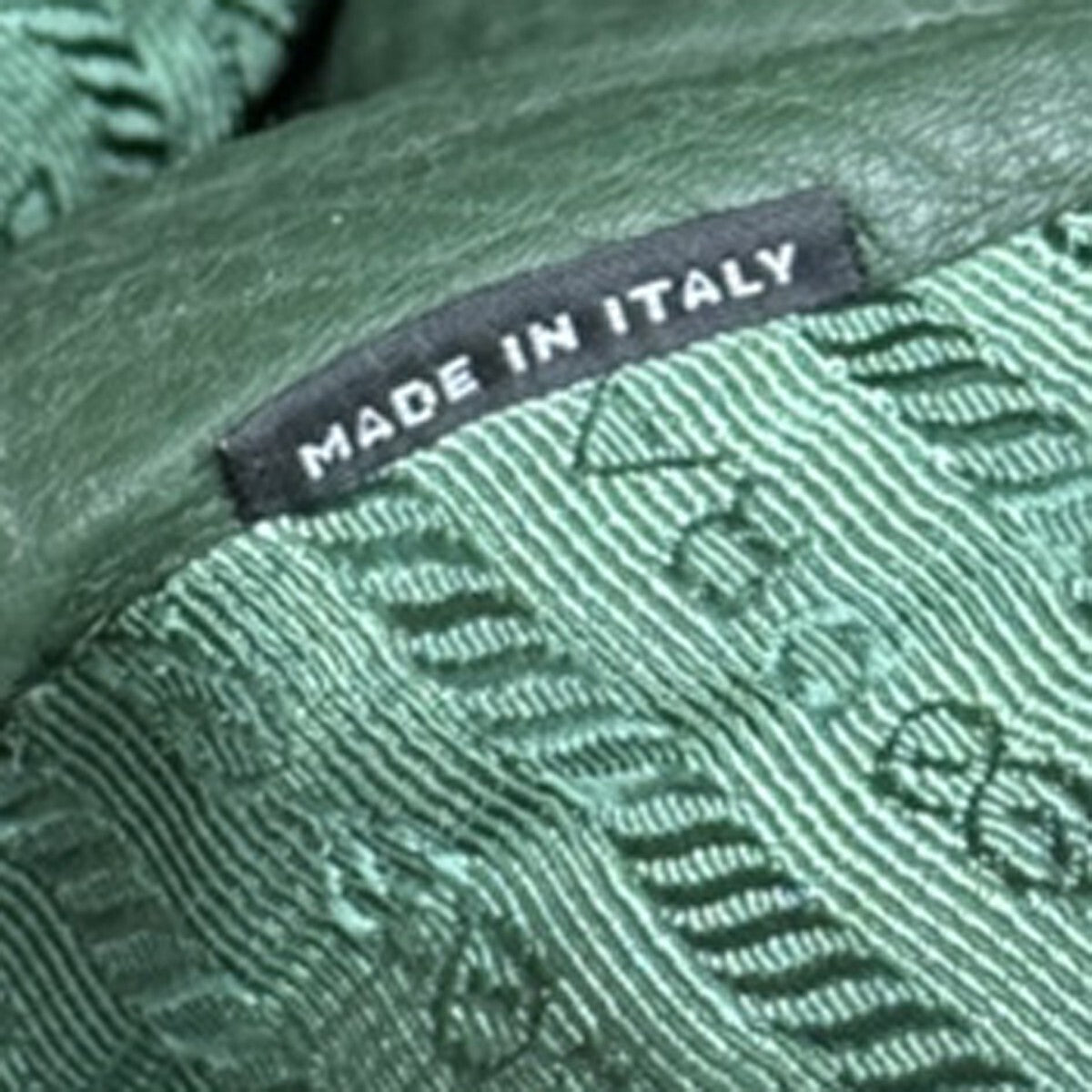 PRADA Logo Shoulder Hand Tote Bag Vitello Daino Leather Green GHW 12FB715