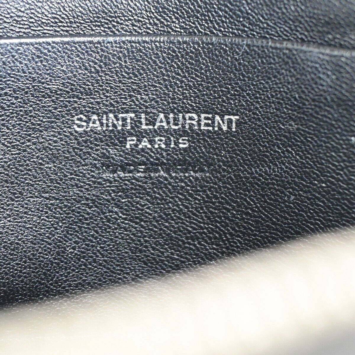SAINT LAURENT YSL Logo Lou Chain Mini Shoulder Bag Leather Black SHW 675RJ866