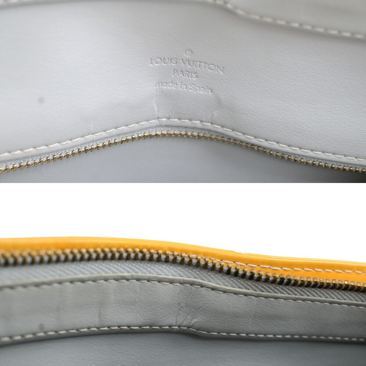 LOUIS VUITTON Houston Shoulder Bag Monogram Vernis Leather Yellow M91055 05FB524