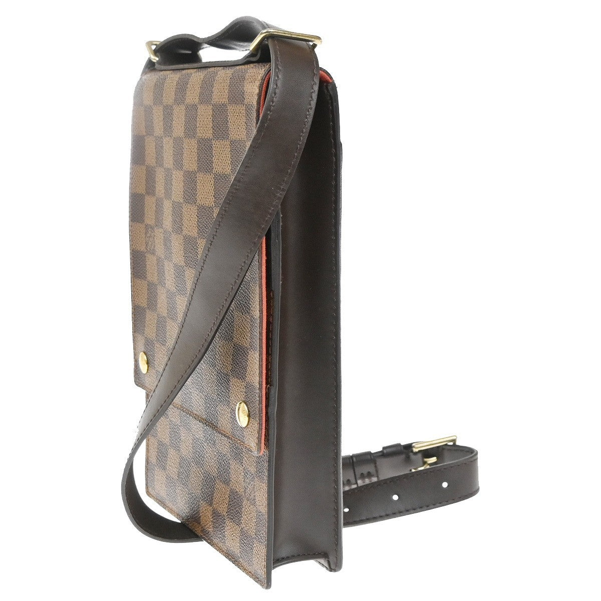 LOUIS VUITTON Portobello Shoulder Bag Damier Leather Brown N45271 72CB058