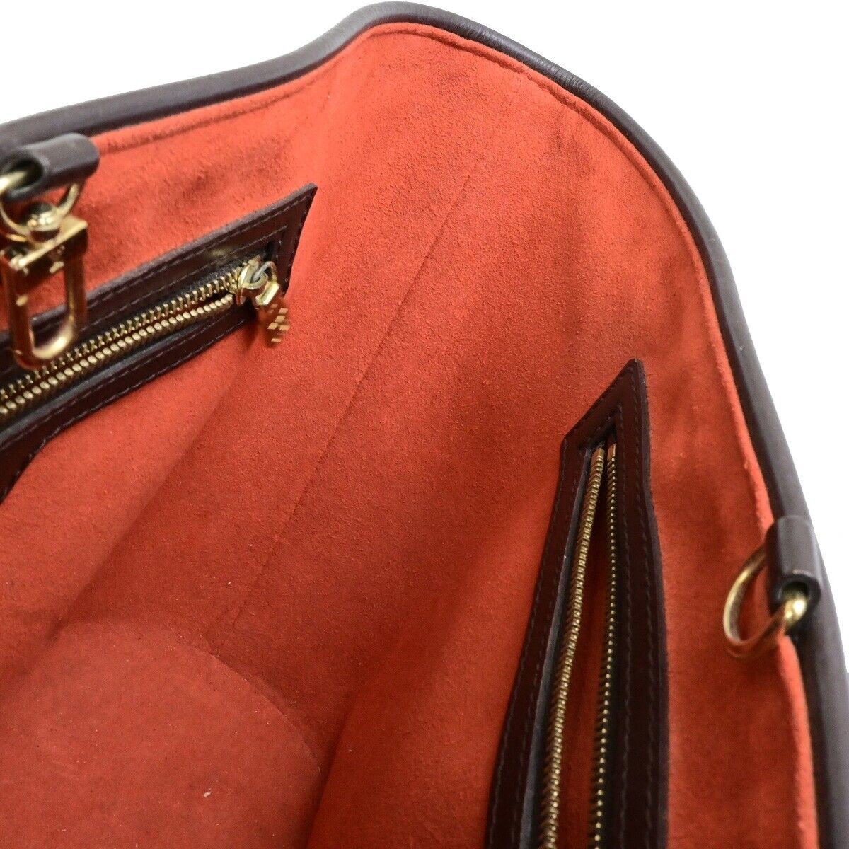 LOUIS VUITTON Manosque PM Shoulder Tote Bag Damier Leather Brown N51121 91FB498