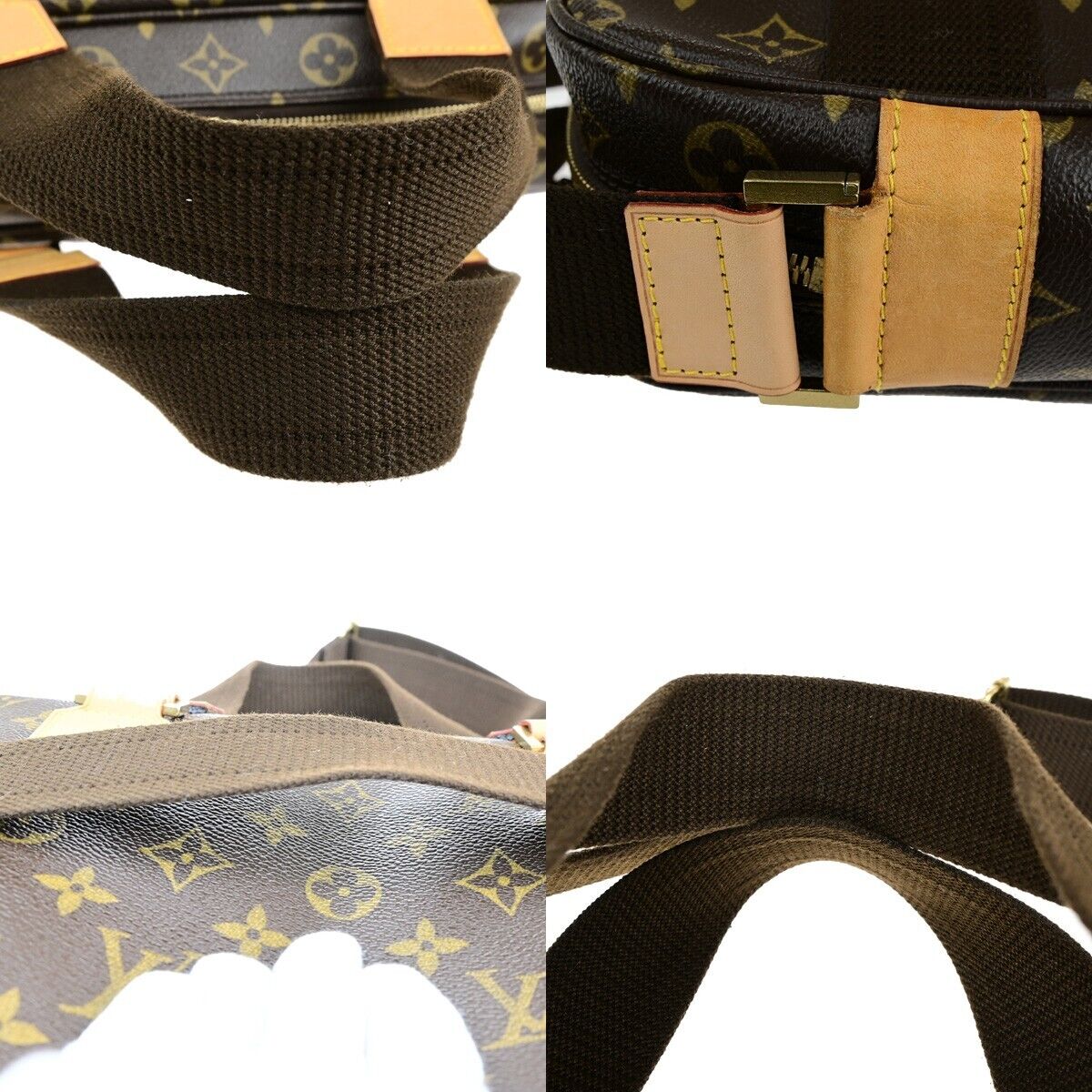 LOUIS VUITTON Sac Bosphore 2way Hand Bag Monogram Leather Brown M40043 667ED347