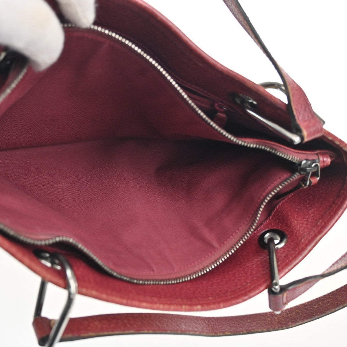 GUCCI GG Canvas Shoulder Bag Canvas Leathern Brown Red GHW Italy 63KC005