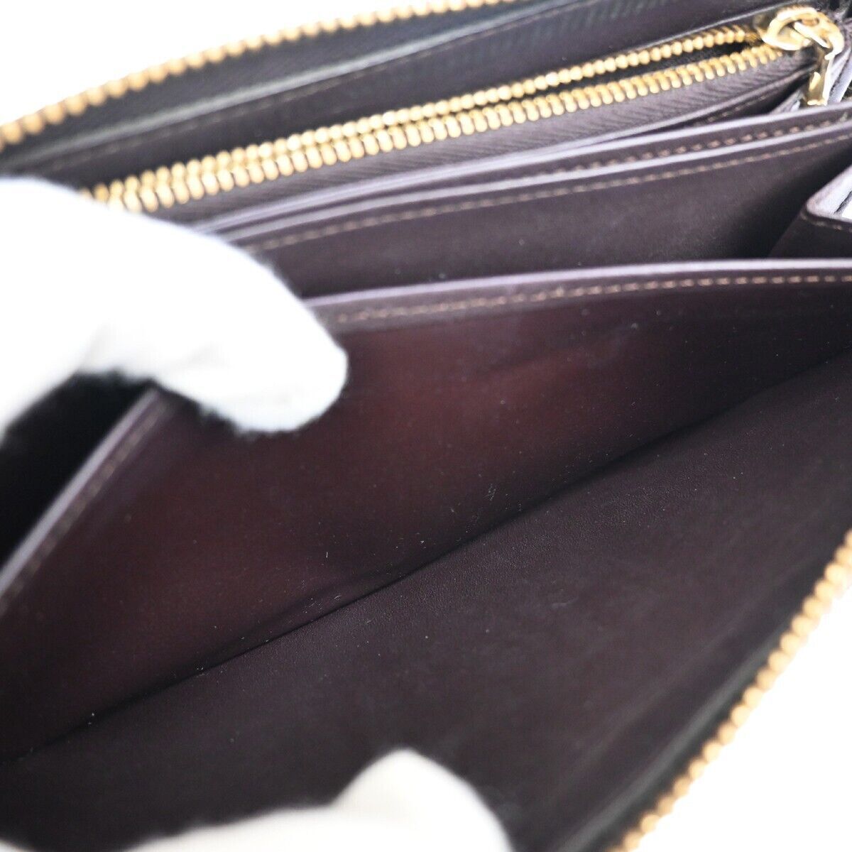 LOUIS VUITTON Zippy Long Wallet Monogram Vernis Leather Amarante M93522 63GA192