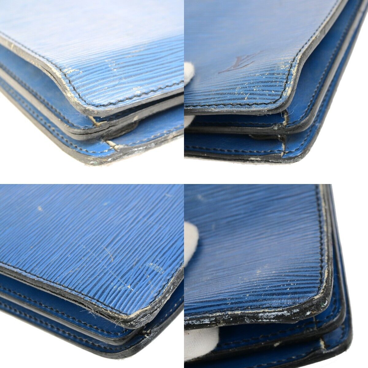 LOUIS VUITTON Serviette Conseiller Hand Bag Epi Leather Blue M54425 05FB317