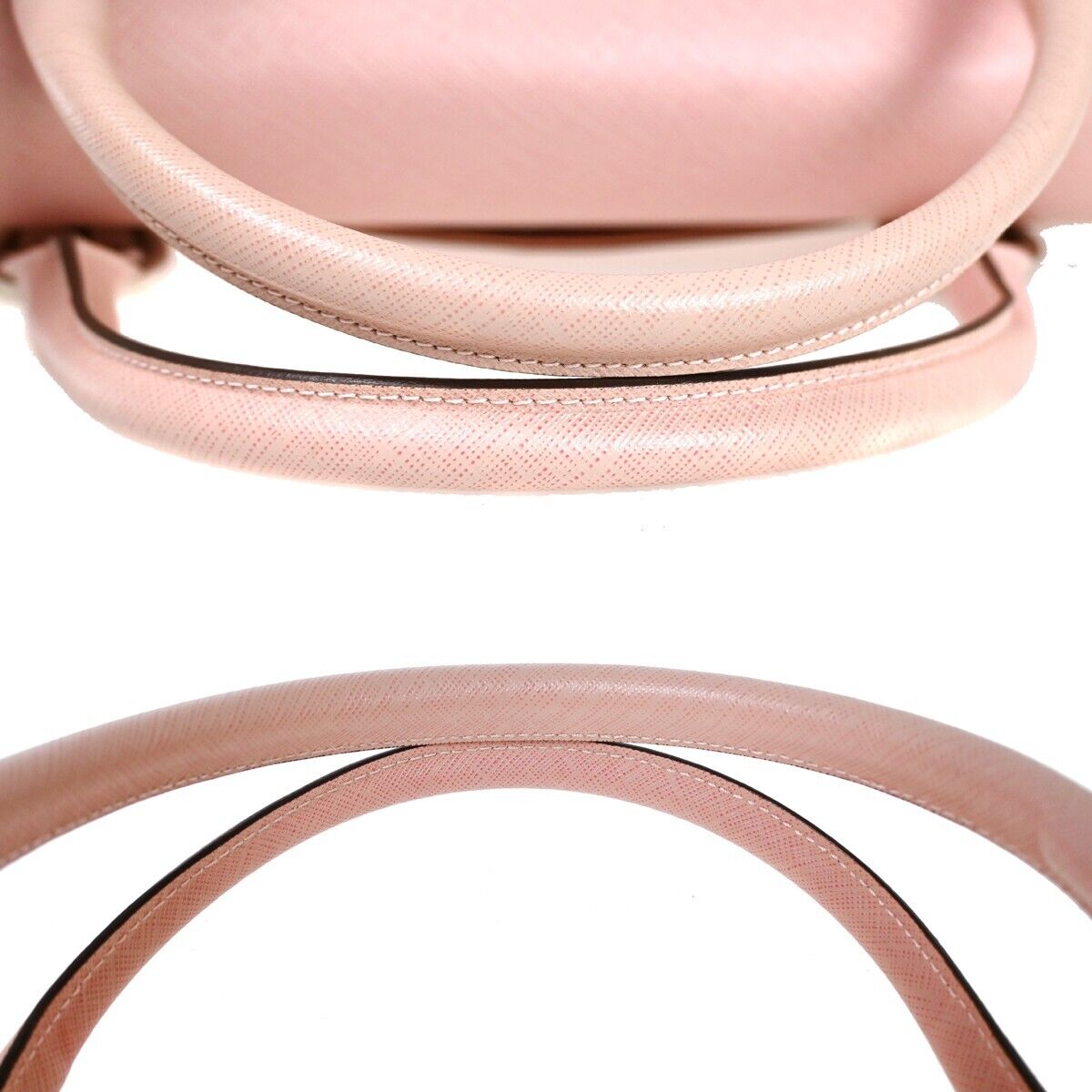 SALVATORE FERRAGAMO Gancini Hand Bag Leather Pink Silver Made in Italy 62HB105