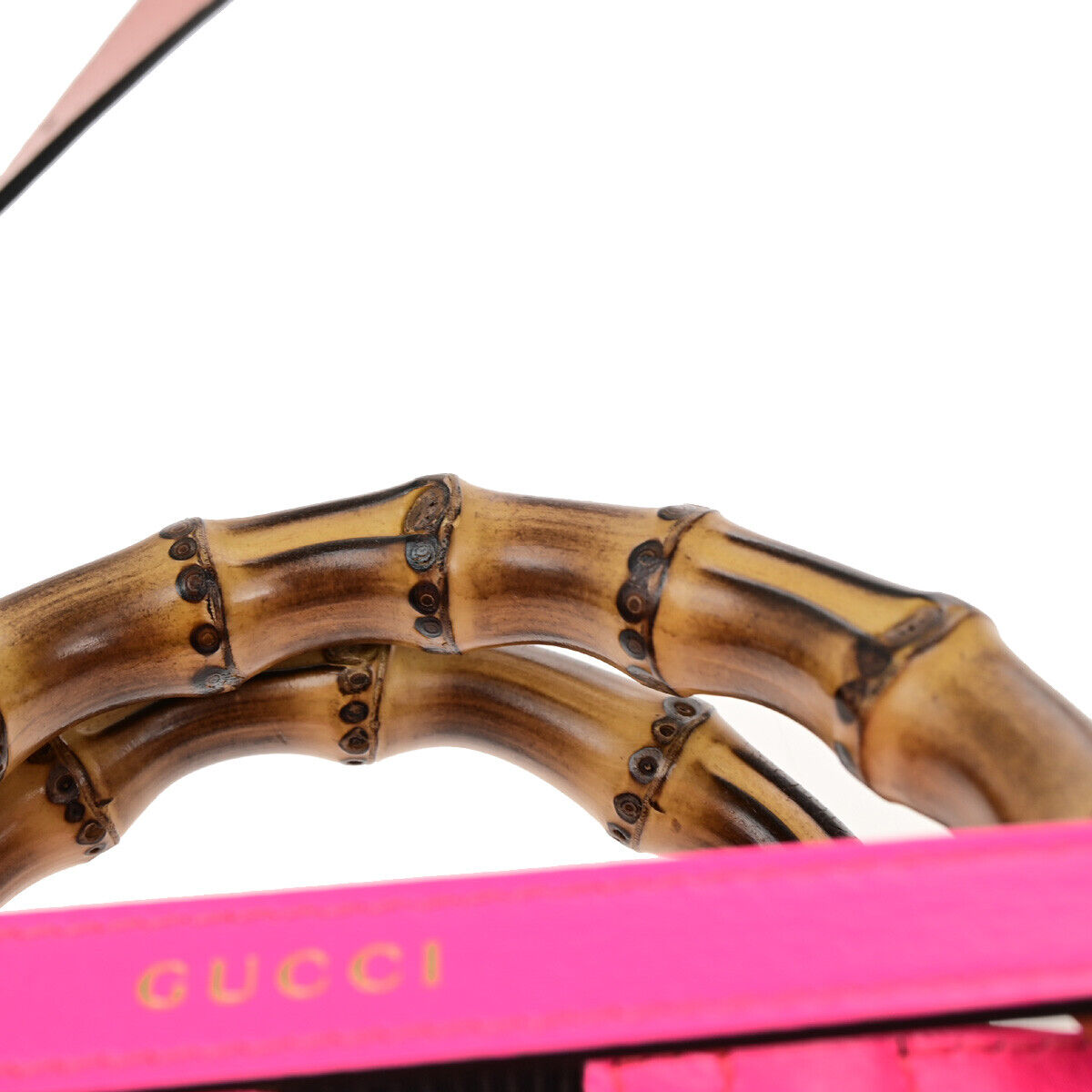 GUCCI Bamboo Diana Mini Tote 2Way Shoulder Hand Bag Leather Pink GHW 678RK731