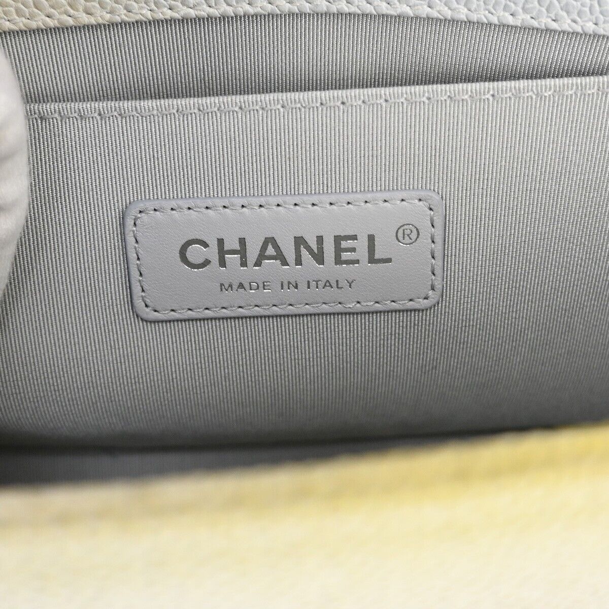 CHANEL Boy CC Logo Unicorn Multi Chain Shoulder Bag Caviar Skin Leather 937RJ414