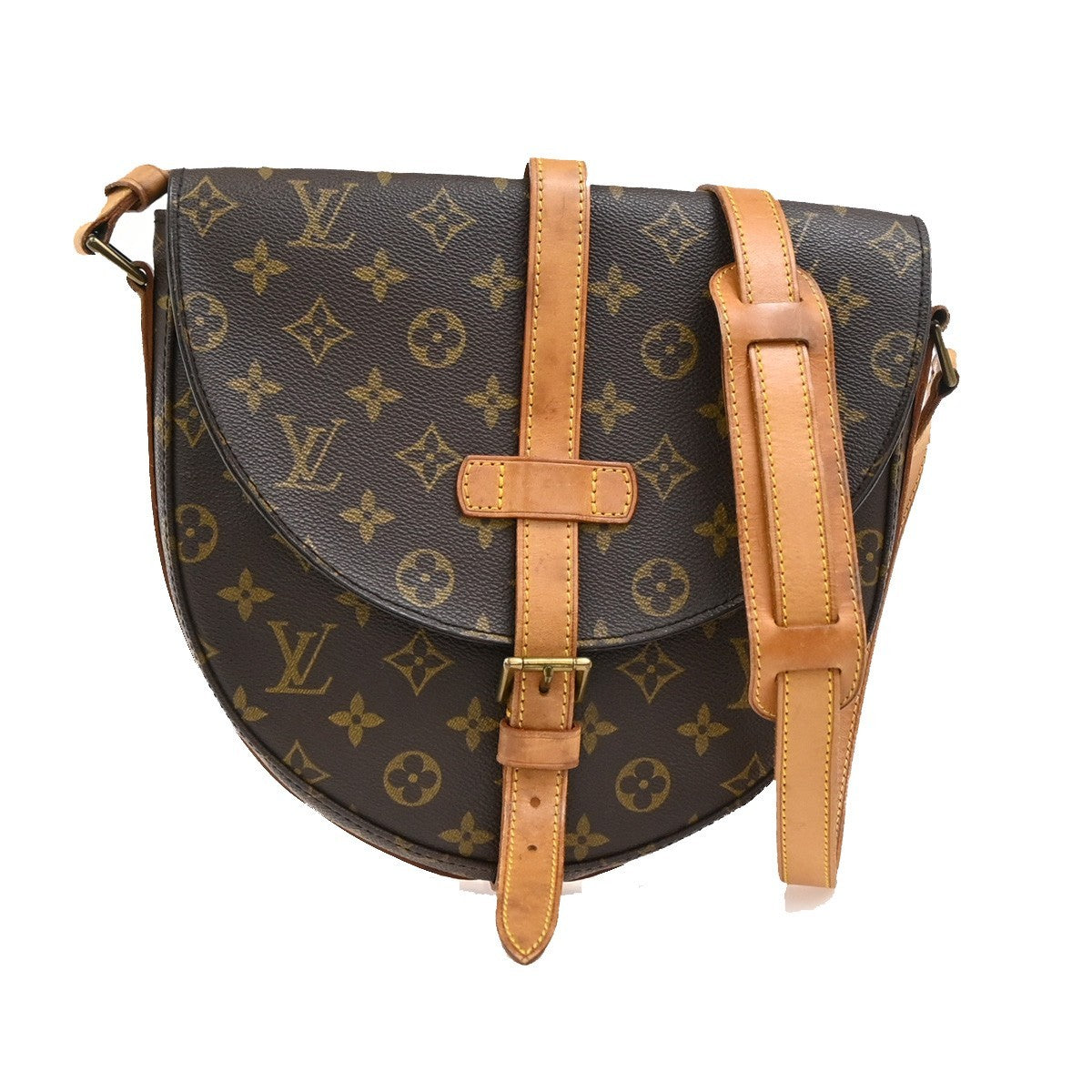 LOUIS VUITTON Chantilly GM Shoulder Bag Monogram Leather Brown M51232 81SA046