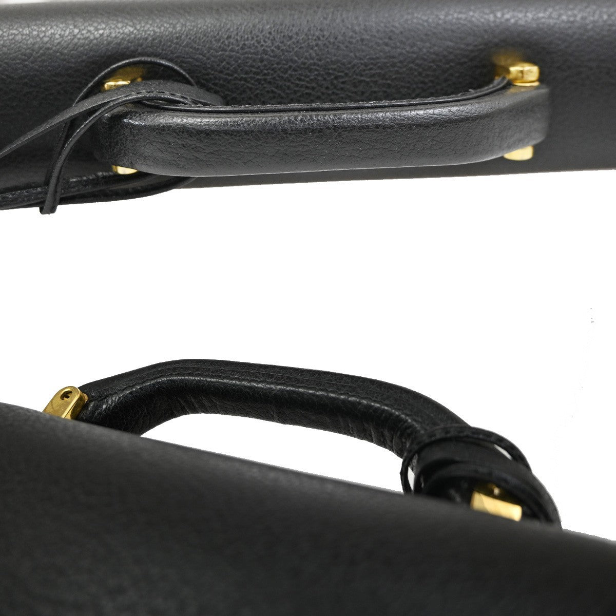 SALVATORE FERRAGAMO 2way Shoulder Hand Bag Briefcase Leather Black Italy 63KD172