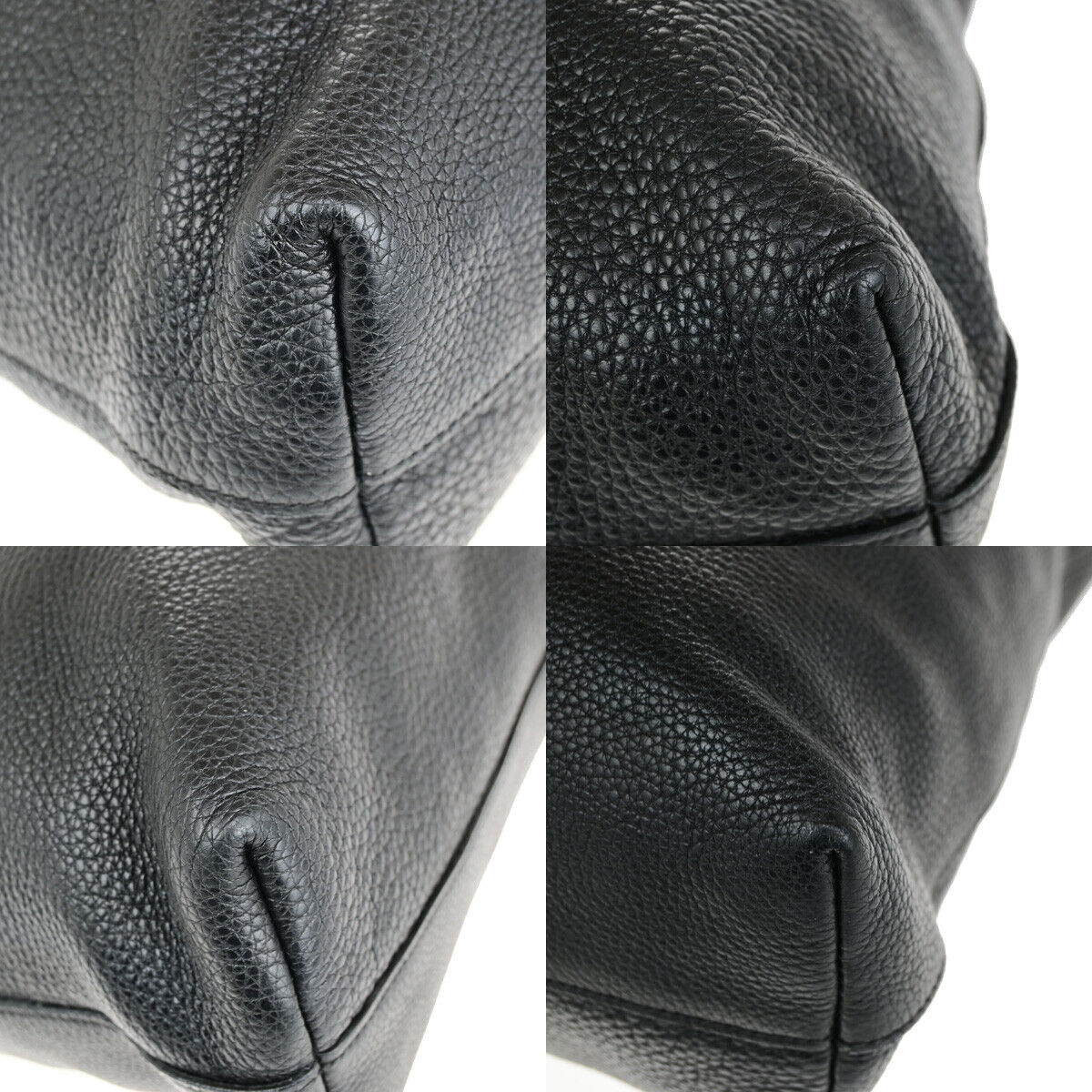 PRADA Logo 2Way Shoulder Hand Bag Vitello Daino Leather Black Nero SHW 12YG607