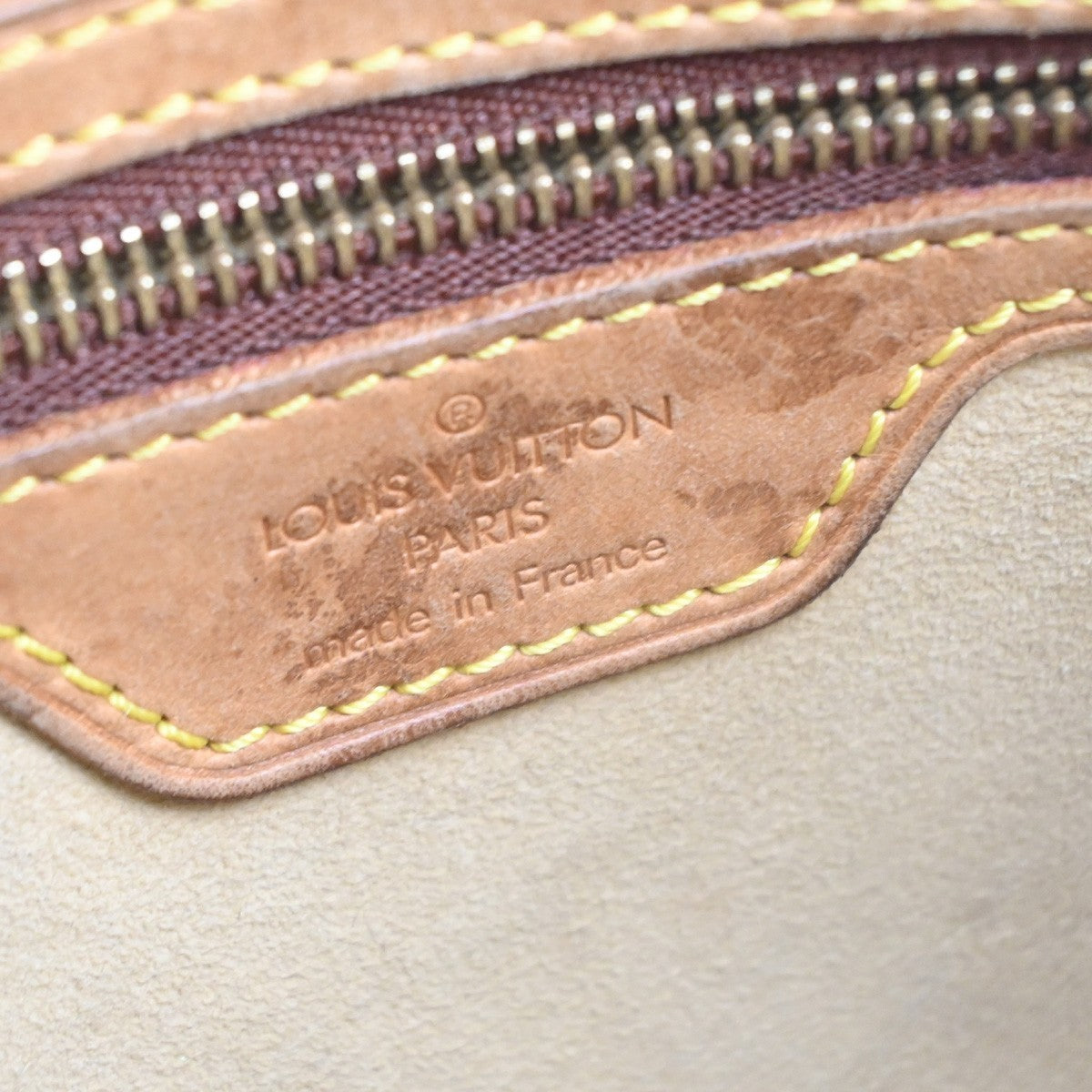 LOUIS VUITTON Logo Looping GM Shoulder Bag Monogram Leather Brown M51145 88YH944