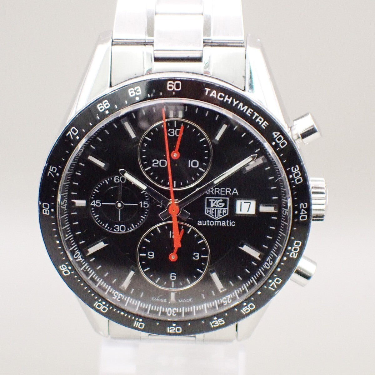 TAG HEUER Carrera Chronograph Watch Calibre 16 CV2014-2 Automatic SS 670LC521