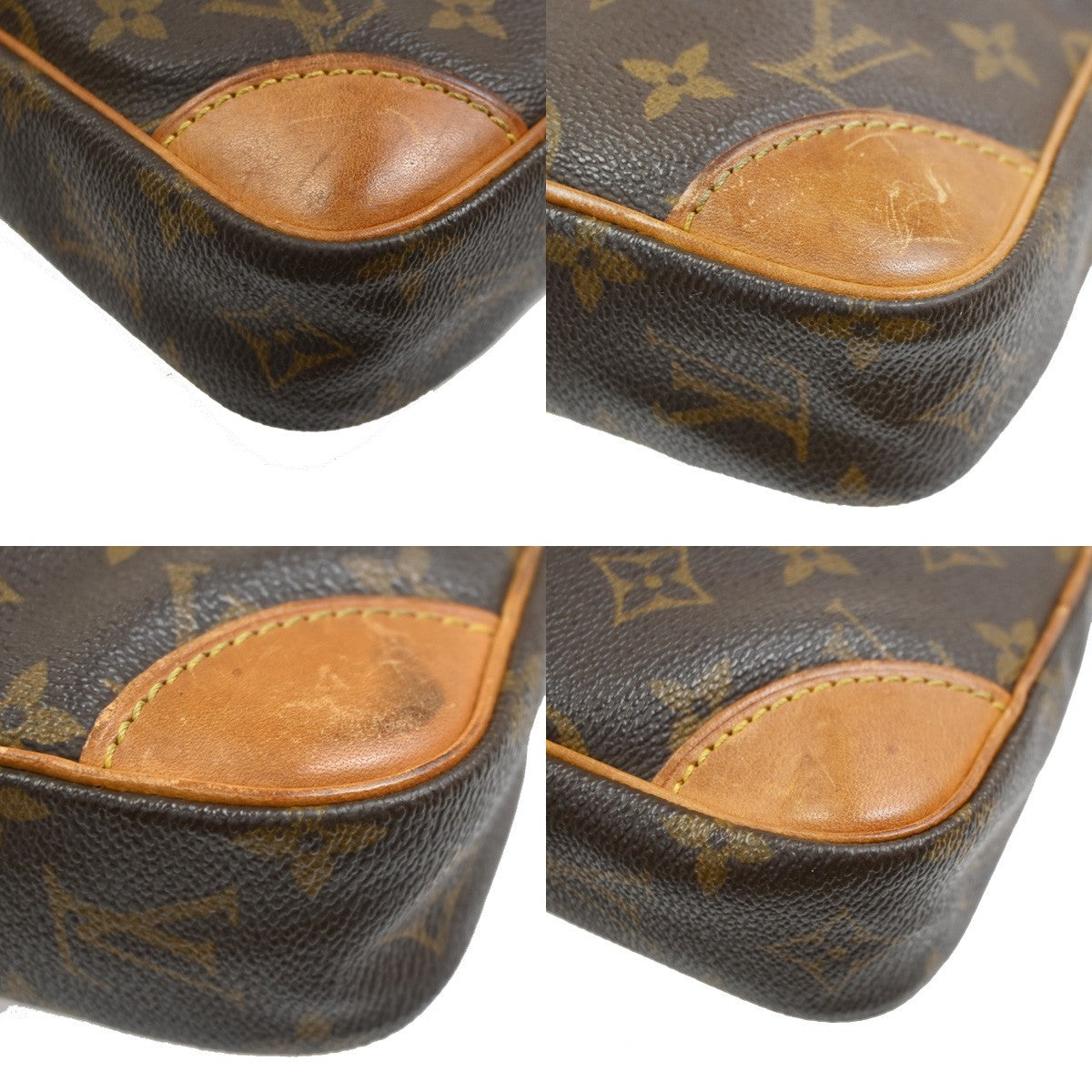 LOUIS VUITTON Danube Shoulder Bag Monogram Leather Brown France M45266 31SA063