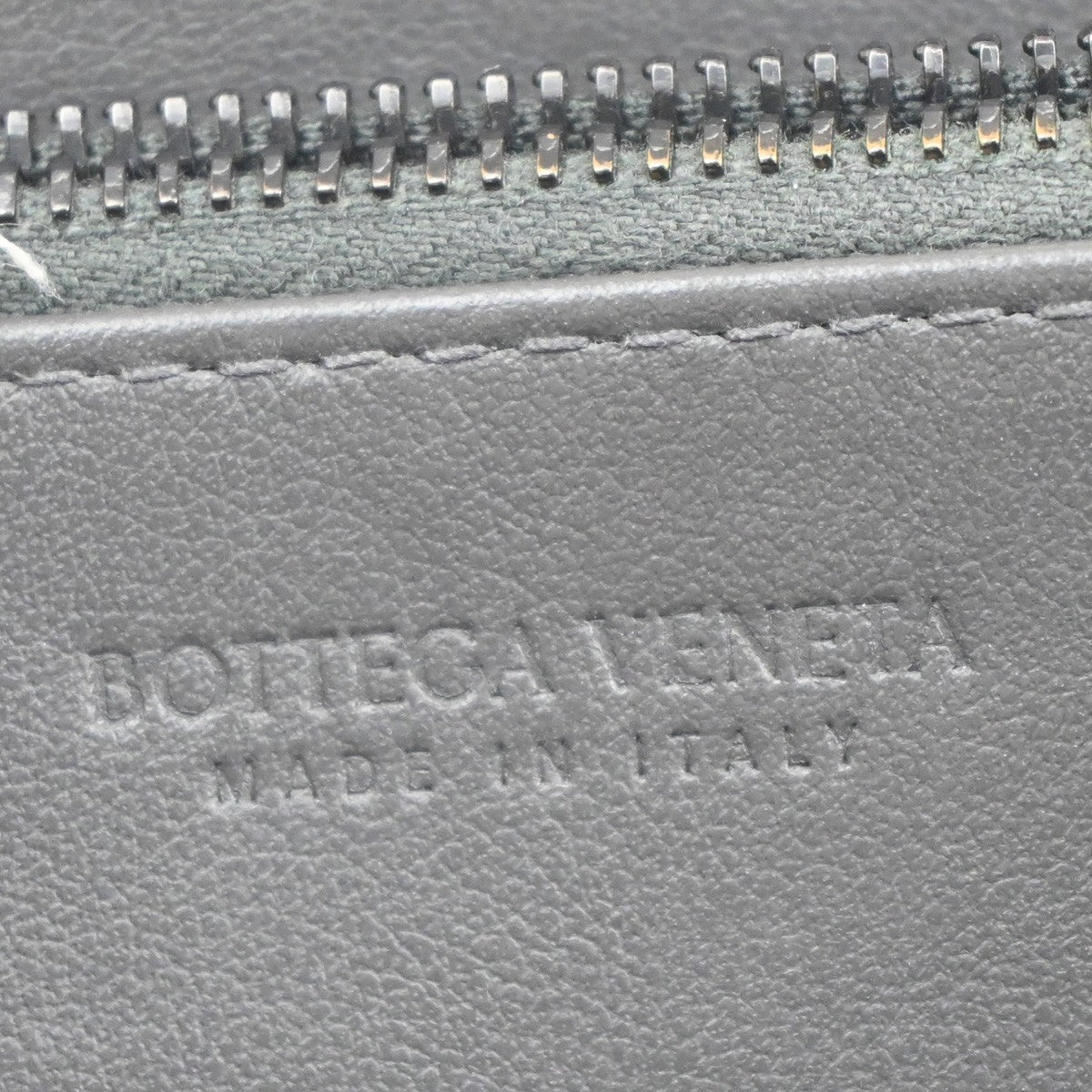 BOTTEGA VENETA Logo Intrecciato Zip Around Long Wallet Leather Black 65KC209