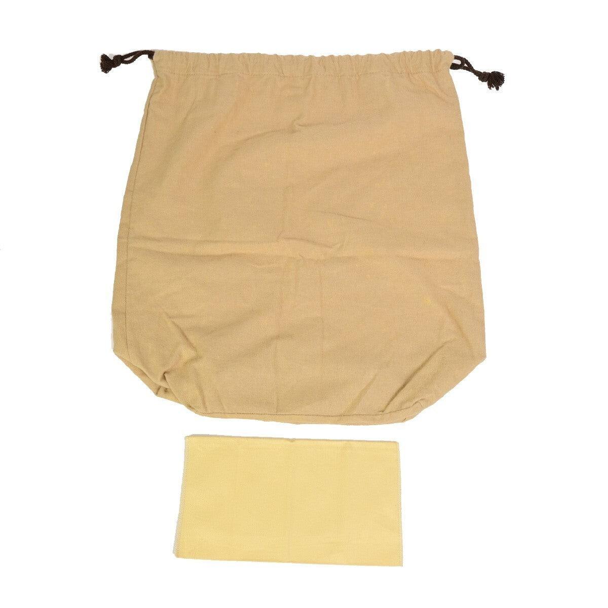 LOUIS VUITTON Logo 10 Set Dust Bag Drawstring Canvas Cotton Beige Brown 07KB120
