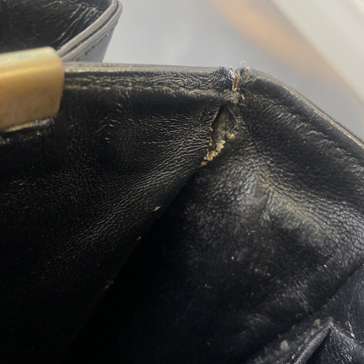 CELINE Logo Horse Carriage Shoulder Bag Leather Black GHW Italy 63YG344