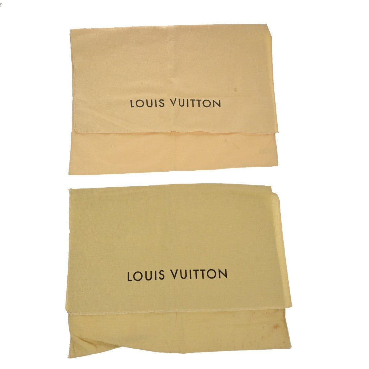 LOUIS VUITTON Logo 10 Set Dust Bag Drawstring Canvas Cotton Beige Brown 09KC789