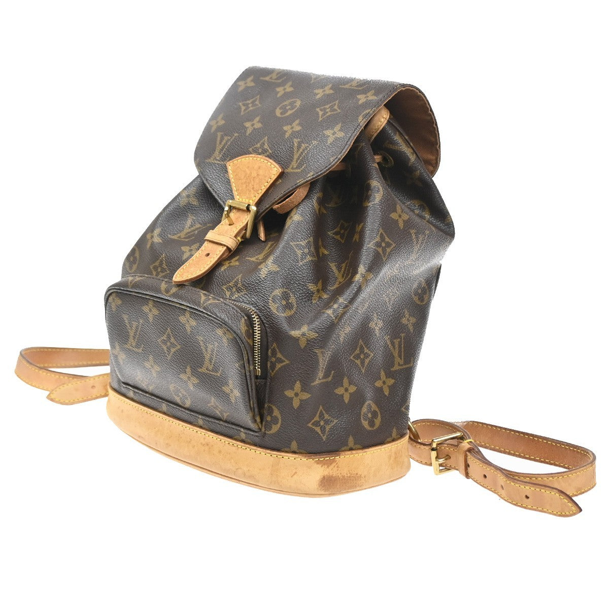 LOUIS VUITTON Montsouris MM Backpack Bag Monogram Leather Brown M51136 11SA090