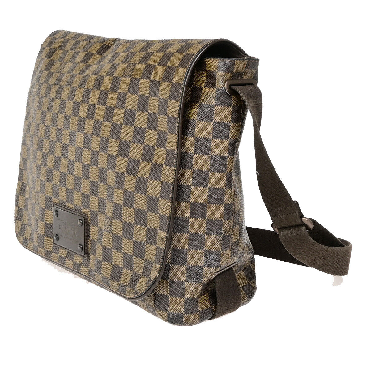 LOUIS VUITTON Brooklyn MM Shoulder Bag Damier Ebene Leather Brown N51211 88YF110