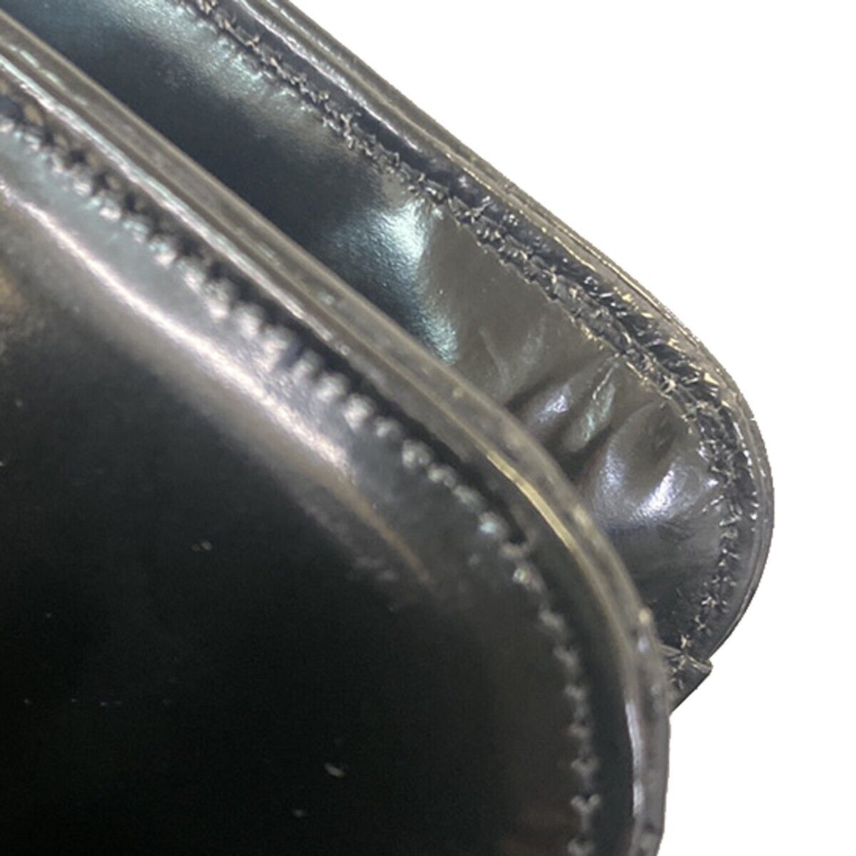 CHANEL CC Lgoo Chain Shoulder Bag patent Leather Black GHW 52YD947