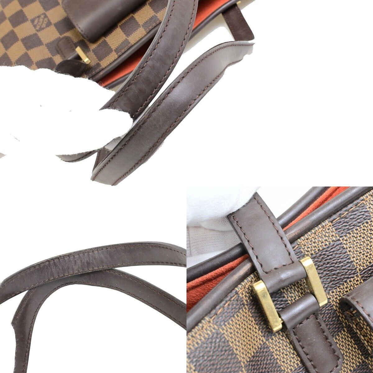 LOUIS VUITTON Manosque PM Shoulder Tote Bag Damier Leather Brown N51121 91FB498