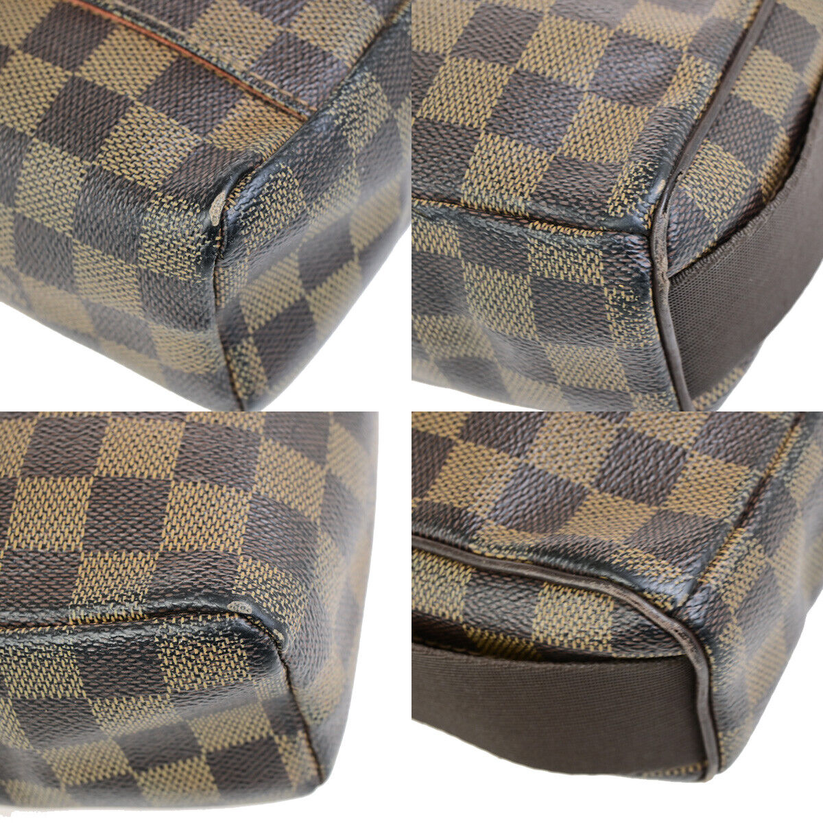LOUIS VUITTON Olav PM Shoulder Bag Damier Ebene Leather Brown N41442 69YG638