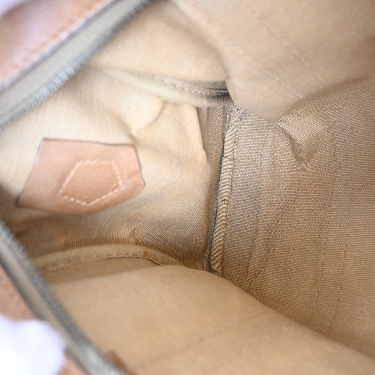 GUCCI Micro GG Pattern Hand Bag Canvas Leather Brown Beige GHW Italy 60TA467