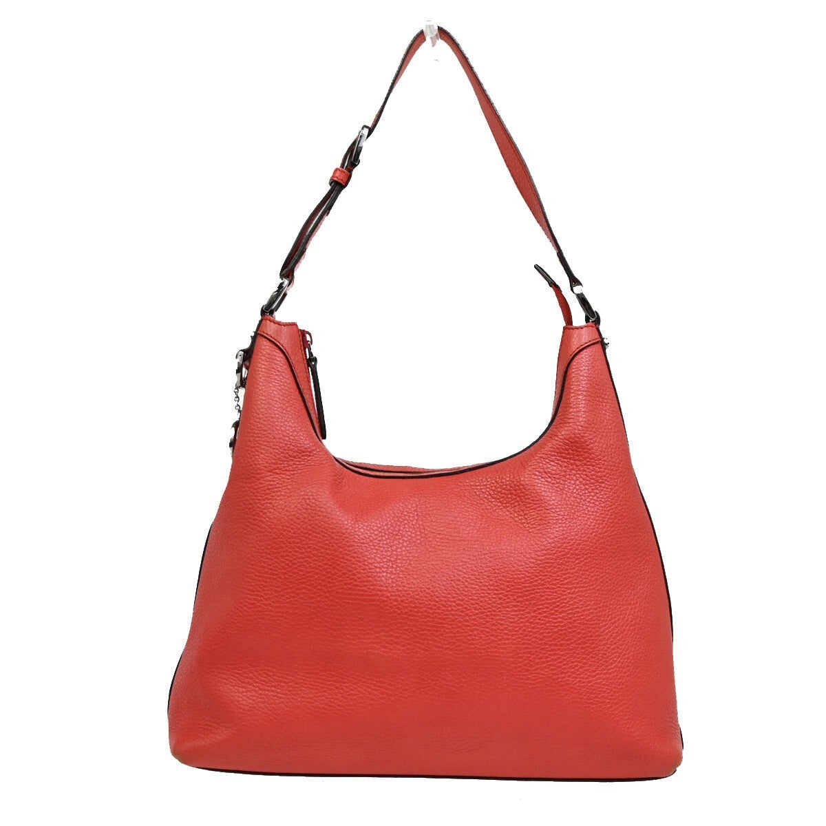 GUCCI Logo GG Pattern Shoulder Hobo Bag Leather Red SHW Italy 37FB597