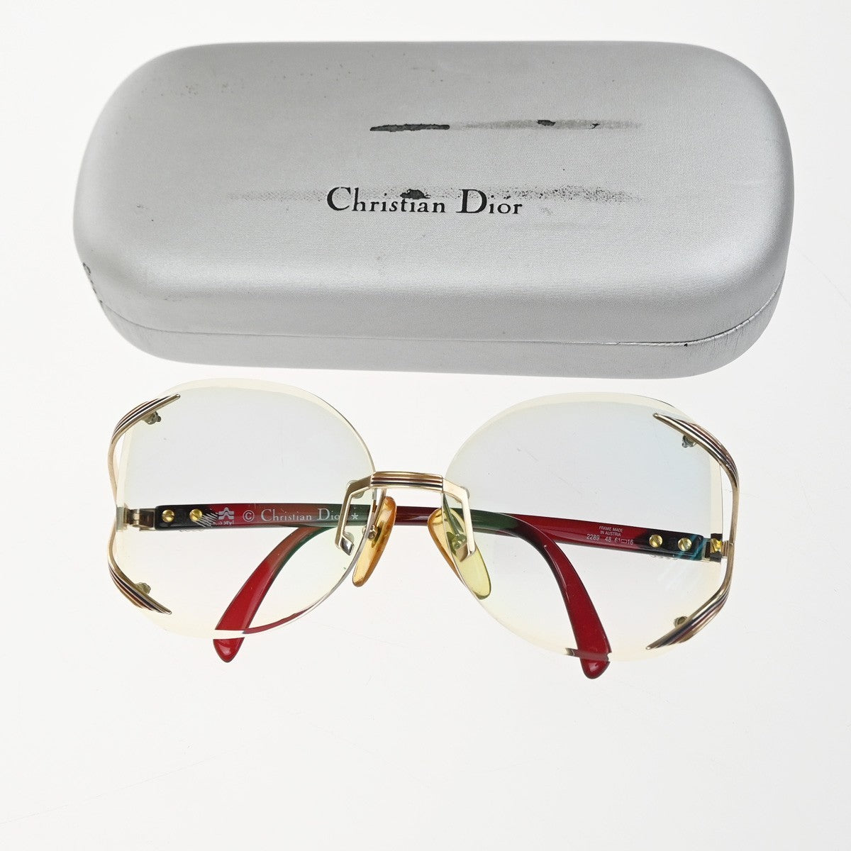 CHRISTIAN DIOR Sunglasses Eye Were Rimless Glasses Plastic GD RD 2289 09RL993