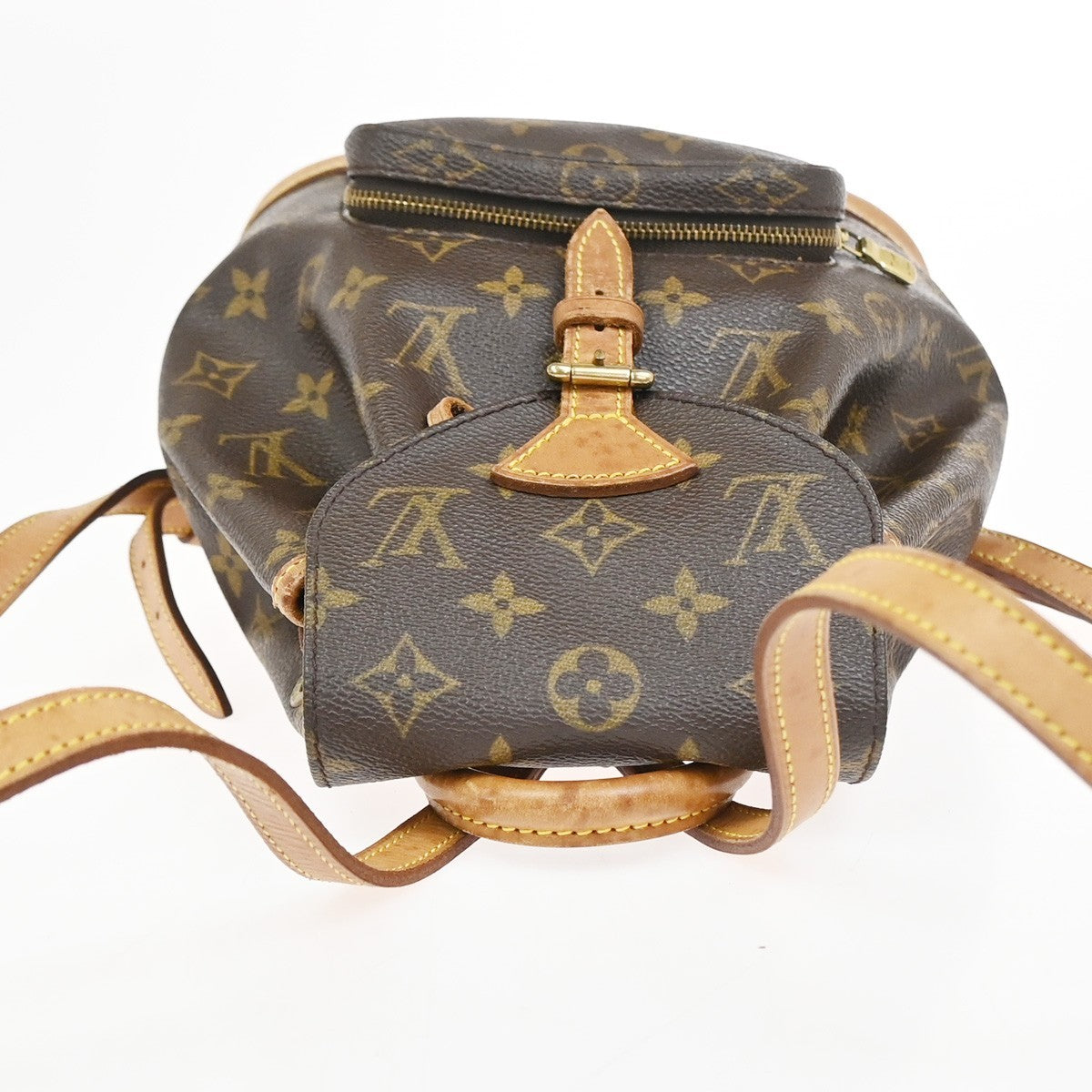 LOUIS VUITTON Mini Montsouris Backpack Bag Monogram Leather Brown M51137 79YJ030