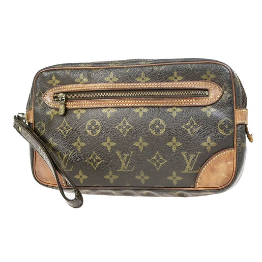LOUIS VUITTON Marly Dragonne GM Clutch Hand Bag Monogram Brown M51825 05YG529