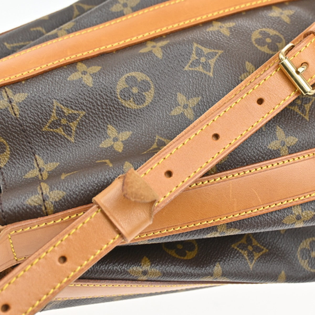 LOUIS VUITTON LV Randonnee PM Shoulder Bag Monogram Leather Brown M42243 99EE238