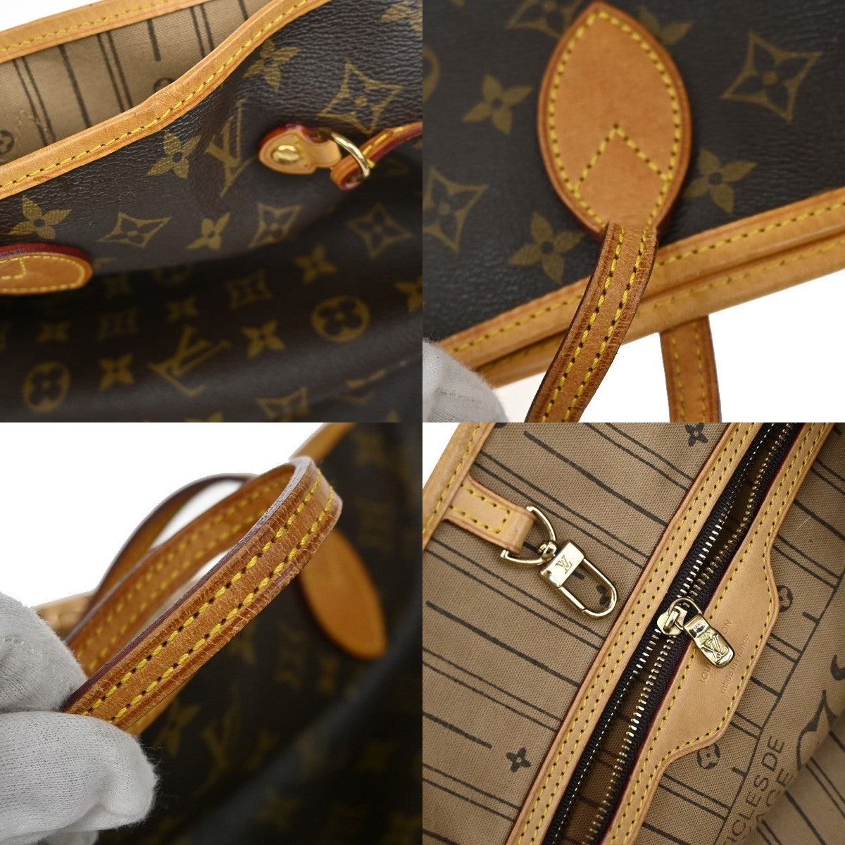 LOUIS VUITTON Neverfull GM Shoulder Tote Bag Monogram Leather BN M40157 27EF832