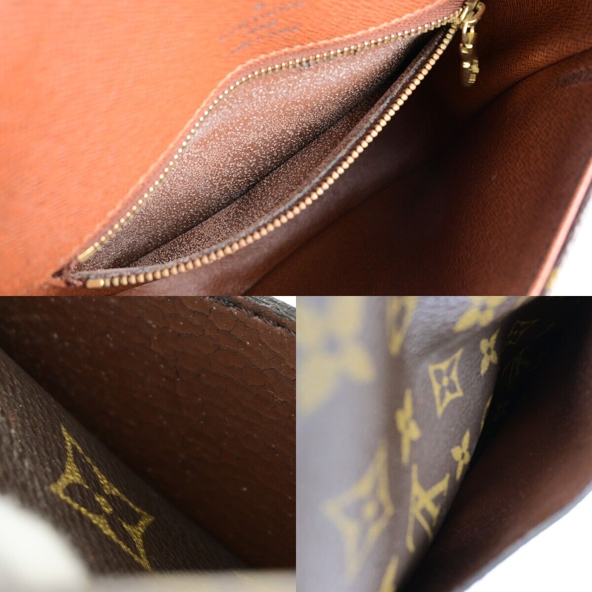 LOUIS VUITTON Saint Cloud MM Shoulder Bag Monogram Leather Brown M51243 35EC901