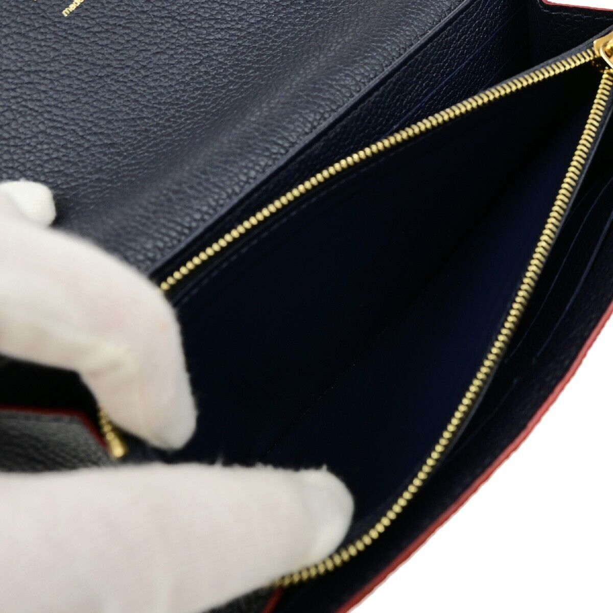 LOUIS VUITTON Portefeuille Sarah Wallet Monogram Empreinte Blue M62125 35EE082
