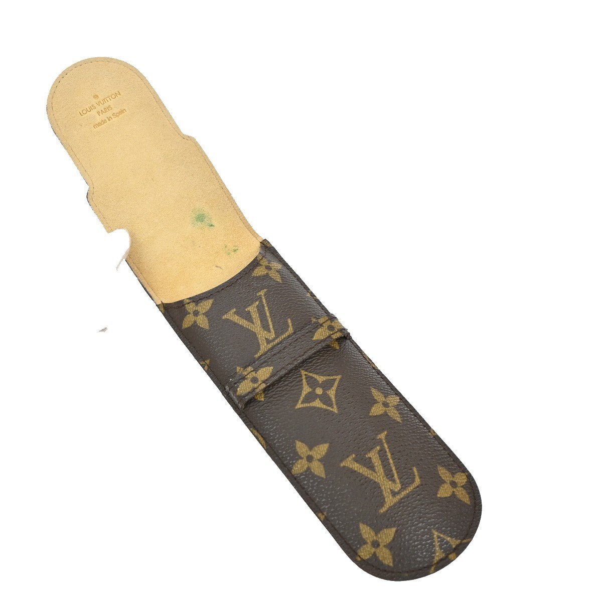 LOUIS VUITTON Etui Stylo Pen Case Monogram Leather Brown Spain M62990 02KB457