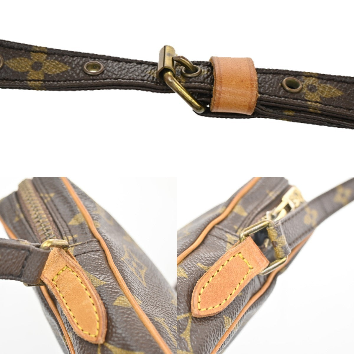 LOUIS VUITTON LV Mini Danube Shoulder Bag Monogram Leather Brown M45268 34CA467
