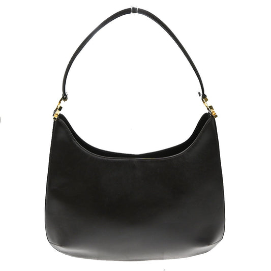SALVATORE FERRAGAMO Gancini Logo Shoulder Bag Leather Brown GHW Italy 61TA507