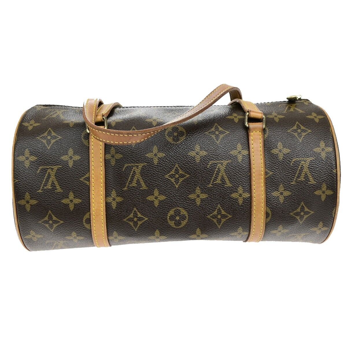 LOUIS VUITTON Logo PAPILLON 30 Hand Bag Monogram Leather Brown M51365 89ED867