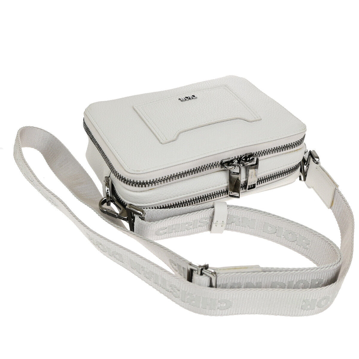 CHRISTIAN DIOR Logo Mini Shoulder Bag Leather White SHW Italy 22YG013