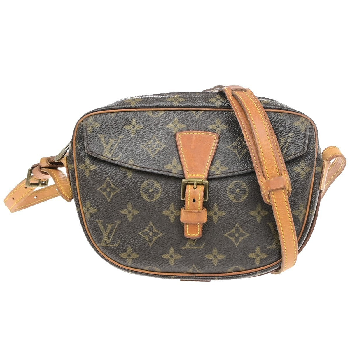 LOUIS VUITTON Jeune Fille PM Shoulder Bag Monogram Leather Brown M51227 38YJ226