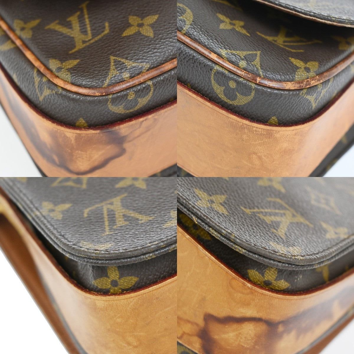 LOUIS VUITTON Cartouchiere MM Shoulder Bag Monogram Leather Brown M51253 39CA709