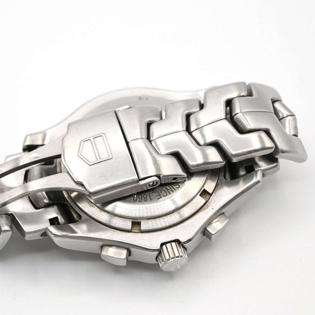 TAG HEUER Link Date Watch 43mm CJF2110 Chronograph AT Black Dial SS 47LC593