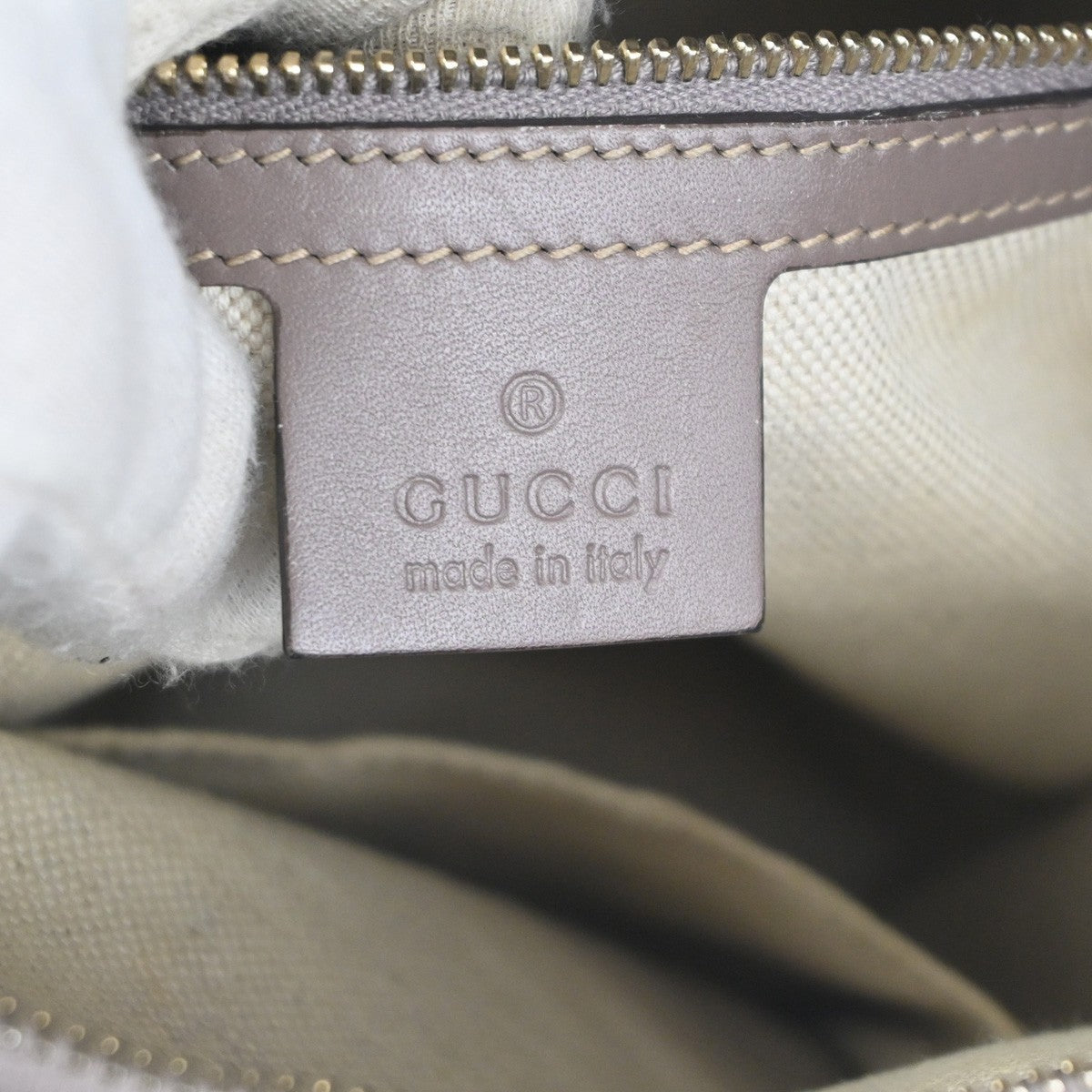 GUCCI Mayfair Shoulder Tote Bag GG Canvas Leather Beige Purple GHW Italy 31TA587