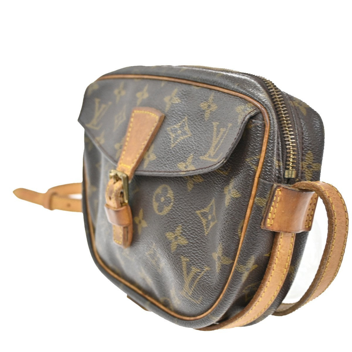 LOUIS VUITTON Jeune Fille PM Shoulder Bag Monogram Leather Brown M51227 30CA293