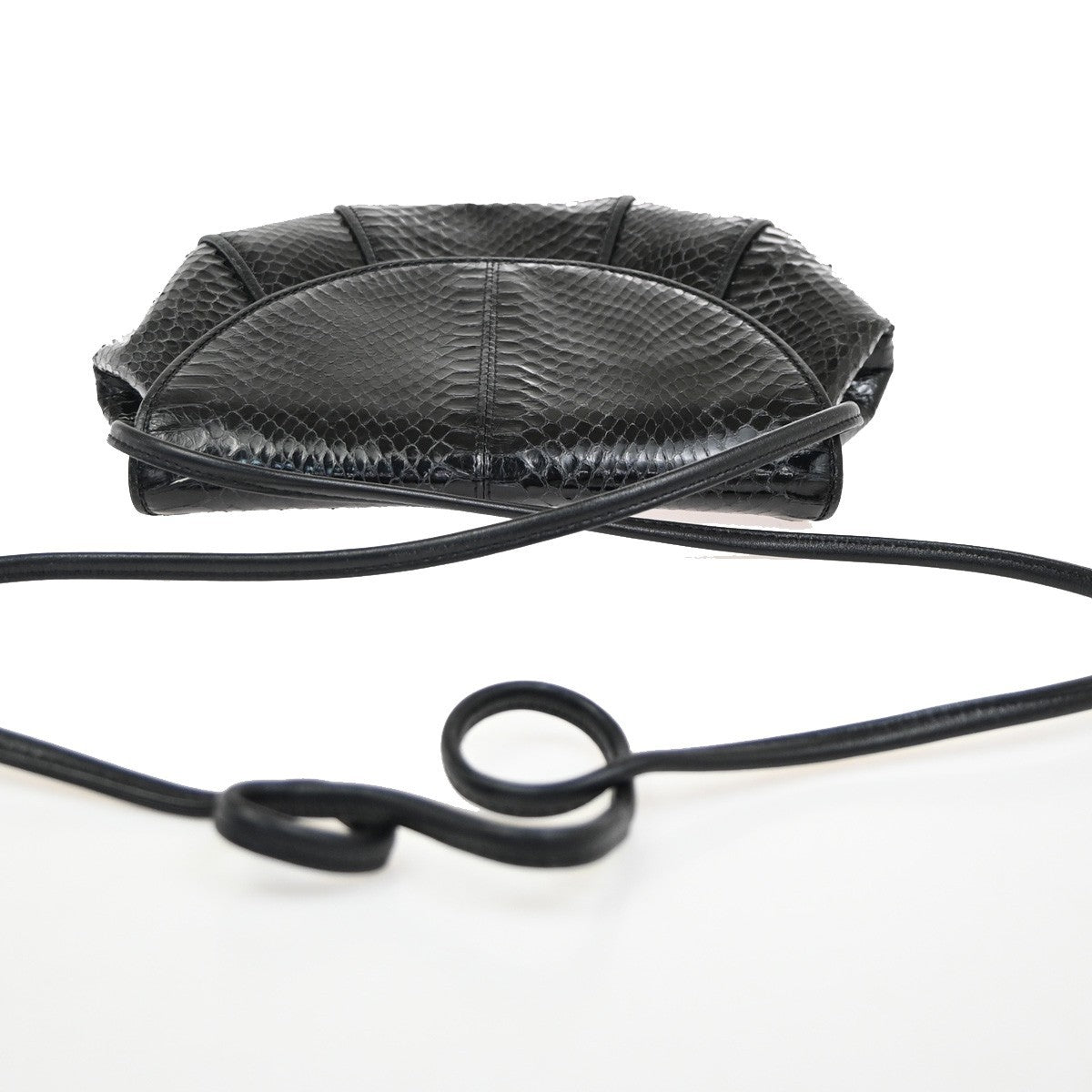 YVES SAINT LAURENT YSL Shoulder Crossbody Bag Embossed Leather Black 63ZA203