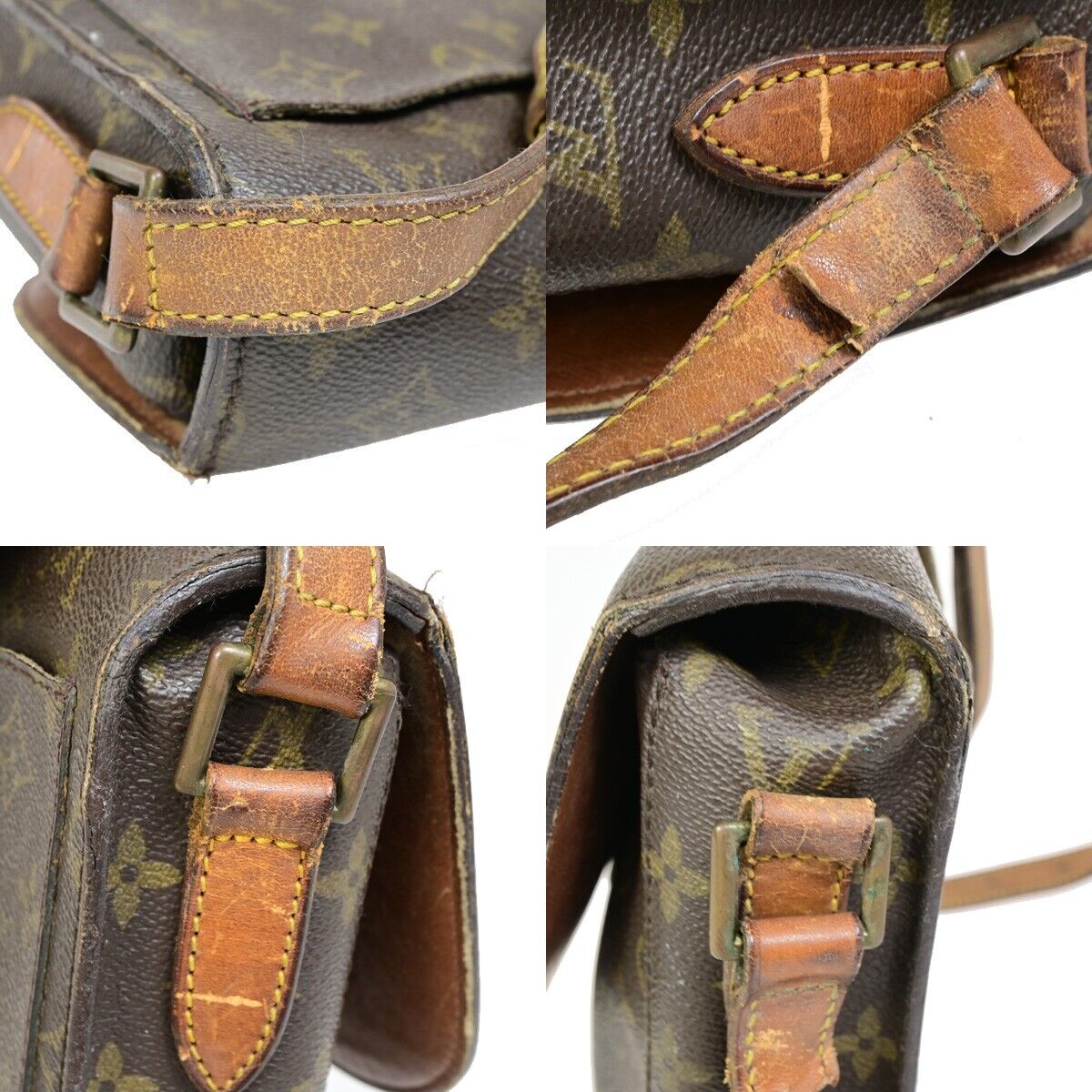 LOUIS VUITTON Saint Cloud GM Shoulder Bag Monogram Leather Brown M51242 63EB718